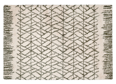 Tapis moderne beige et kaki 160 x 230 cm PALMERAIE