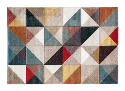 Tapis motifs graphiques multicolore 160 x 230 cm CHROMA