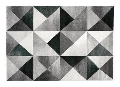 Tapis motifs graphiques vert et gris 160 x 230 cm CHROMA