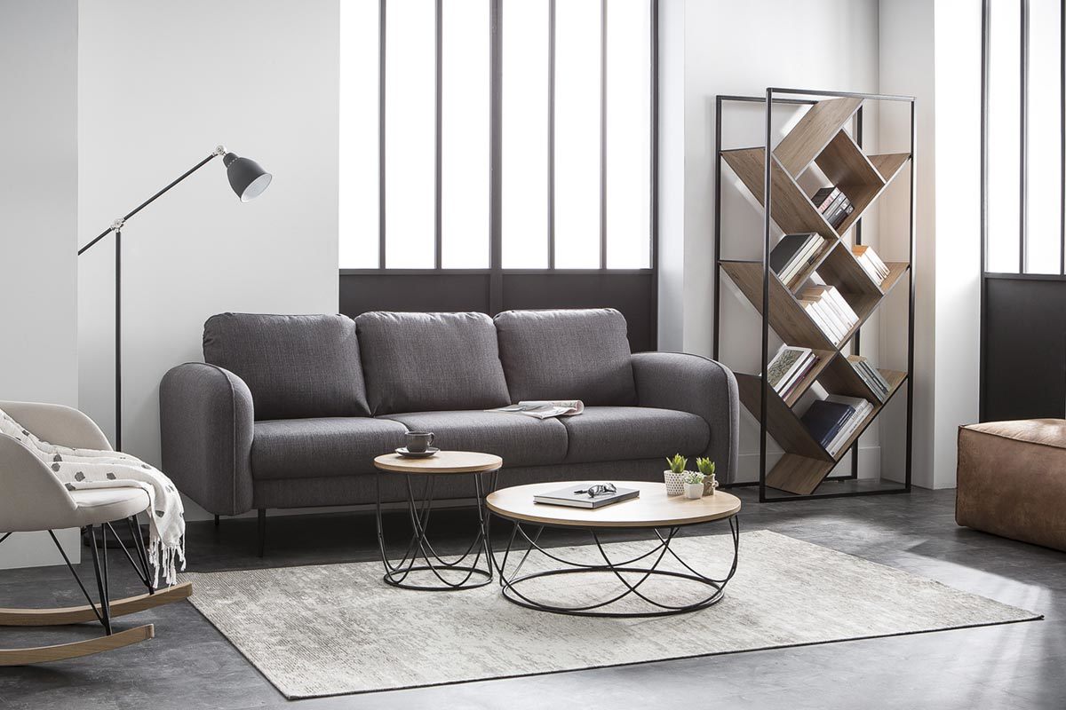 Tapis naturel acrylique - coton 155x230 STONE