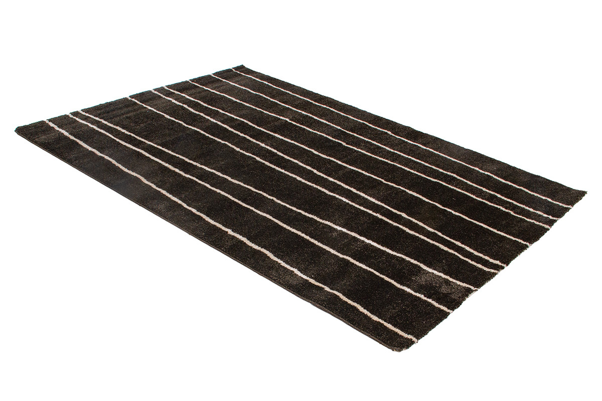 Tapis ray chocolat et beige 160 x 230 cm LINE