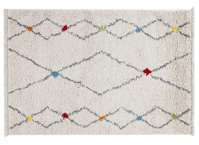 Tapis rectangulaire &agrave; motifs losanges 60 x 120 cm LIO