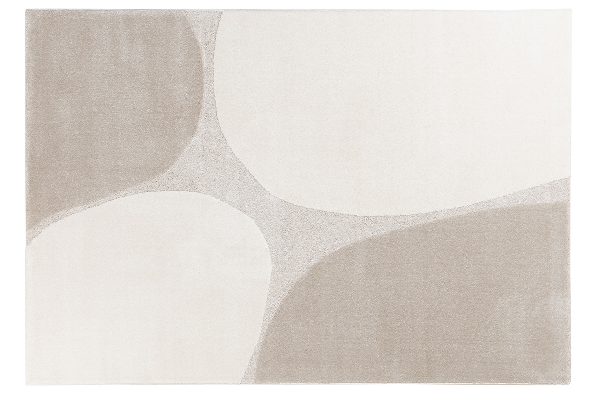 Tapis rectangulaire beige 160 x 230 cm LUMA
