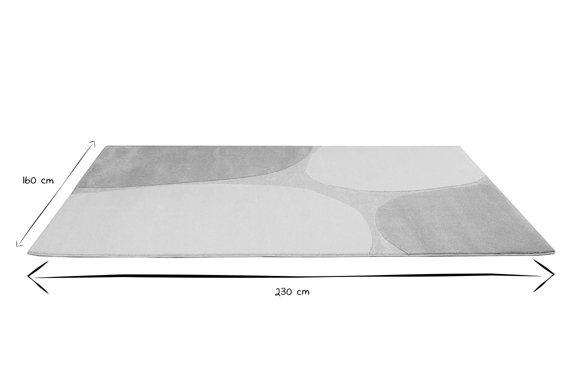 Tapis rectangulaire beige 160 x 230 cm LUMA