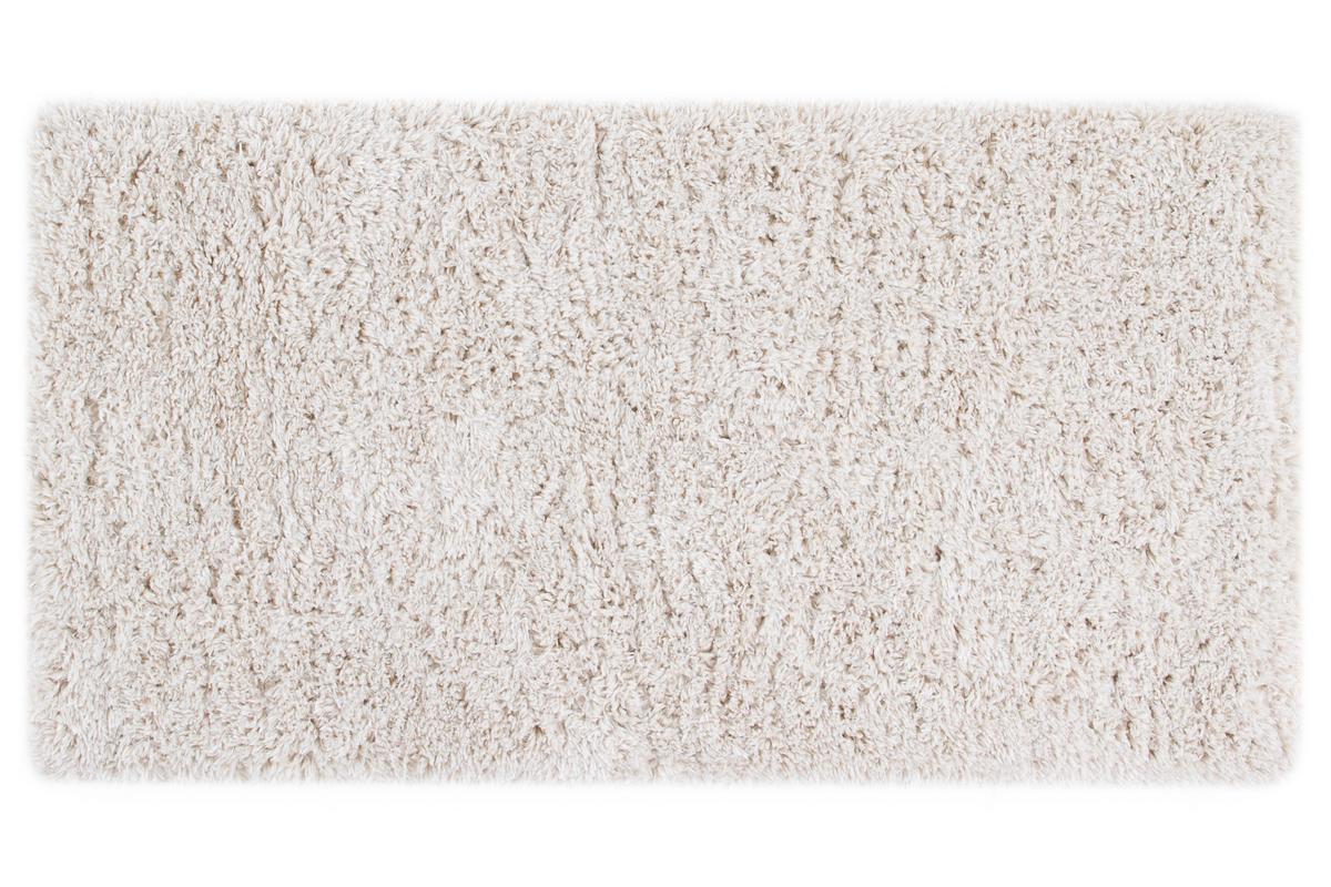 Tapis recyclé à poils longs coloris ivoire 60 x 120 cm AIMEE
