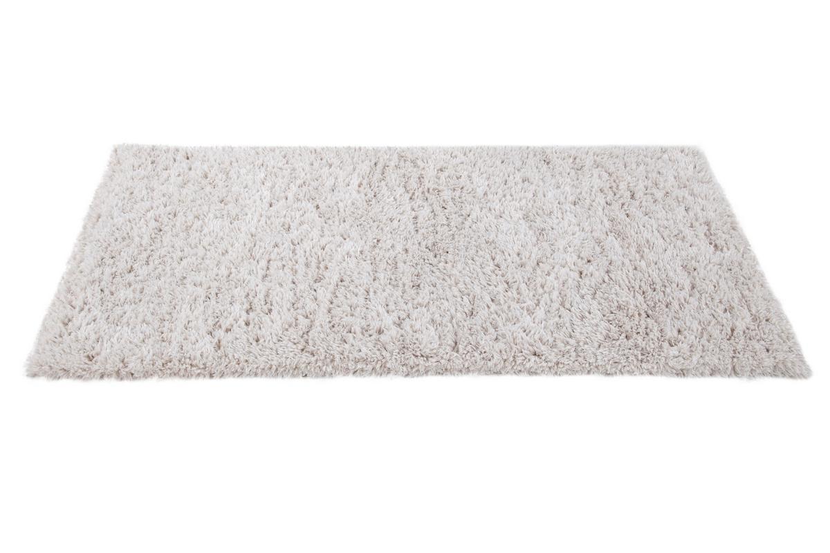 Tapis recyclé à poils longs coloris ivoire 60 x 120 cm AIMEE