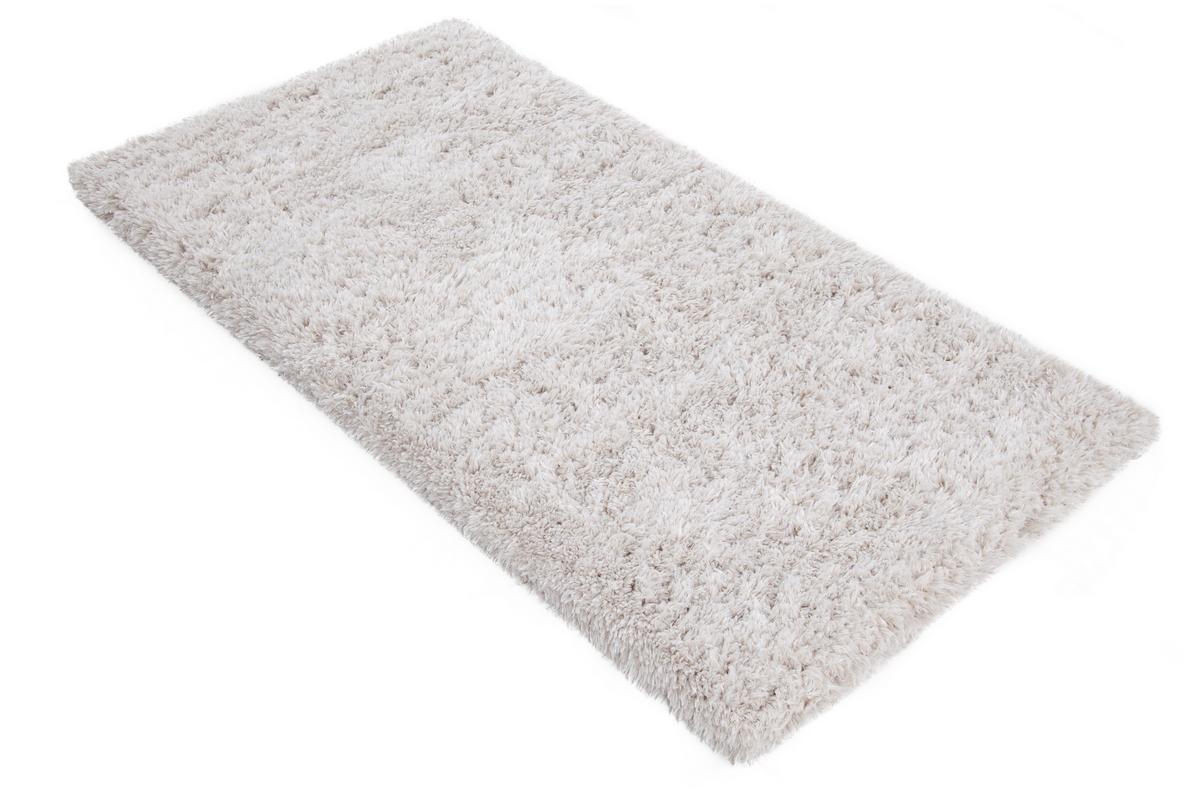 Tapis recyclé à poils longs coloris ivoire 60 x 120 cm AIMEE