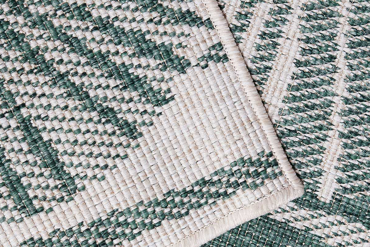 Tapis r�versible int�rieur ext�rieur motif floral vert 160 x 230 cm KONKA