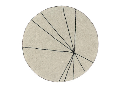 Tapis rond coton beige 160cm RADIUM