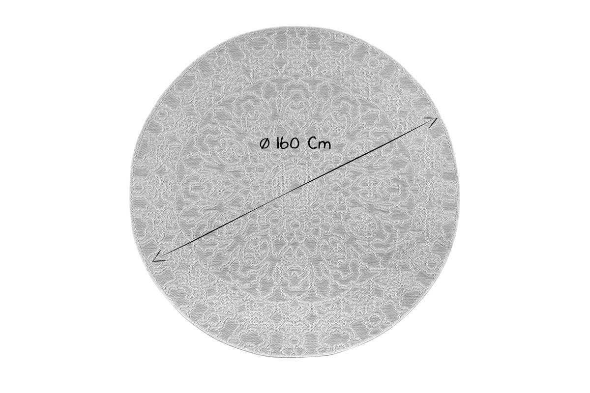 Tapis rond d'ext�rieur naturel 160 cm MOZAIC