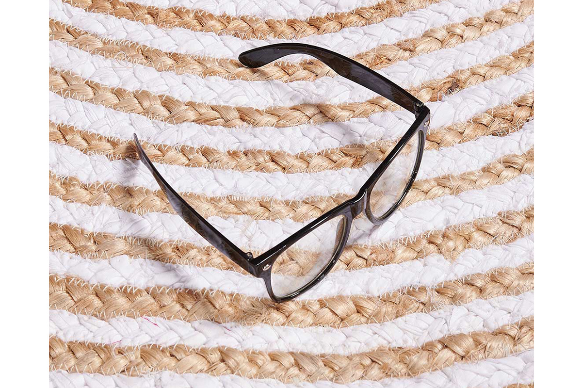 Tapis rond en jute naturel et coton blanc D150 cm CORDA