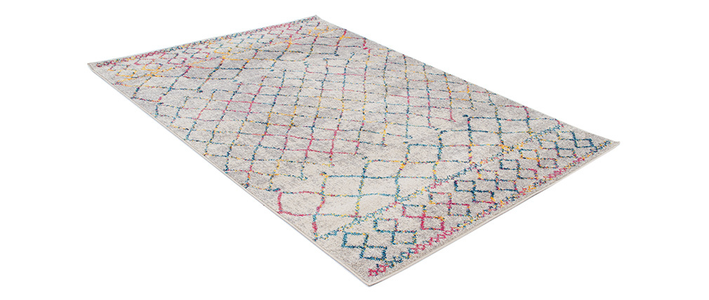 Tapis style berb�re gris et multicolore 160 x 230 cm CIELO
