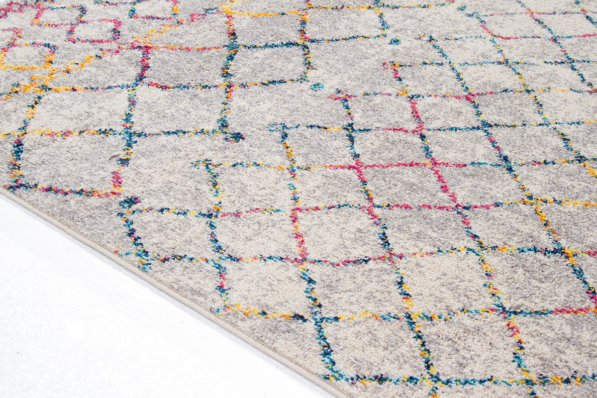Tapis style berb�re gris et multicolore 160 x 230 cm CIELO