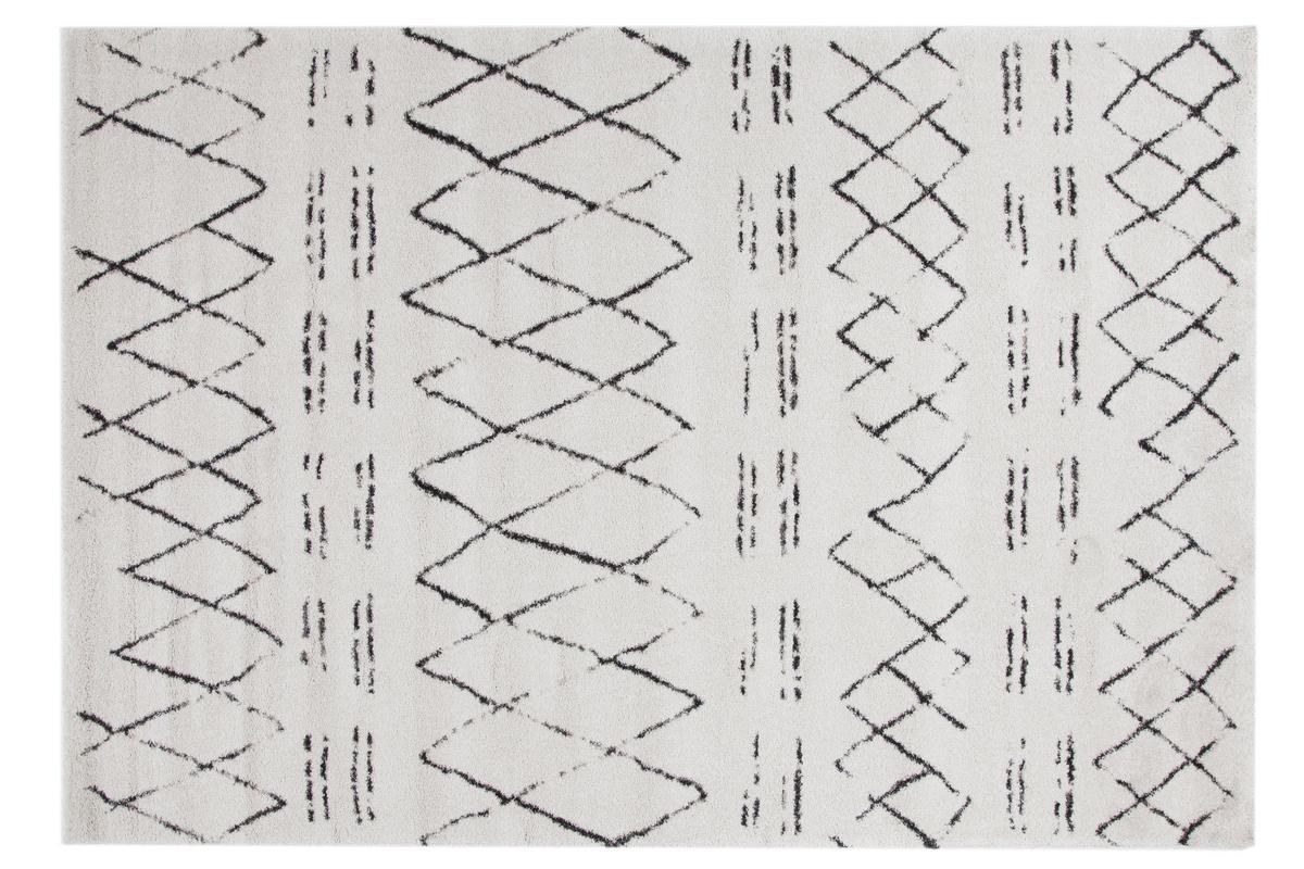 Tapis style berb�re noir et �cru 160 x 230 cm AURES