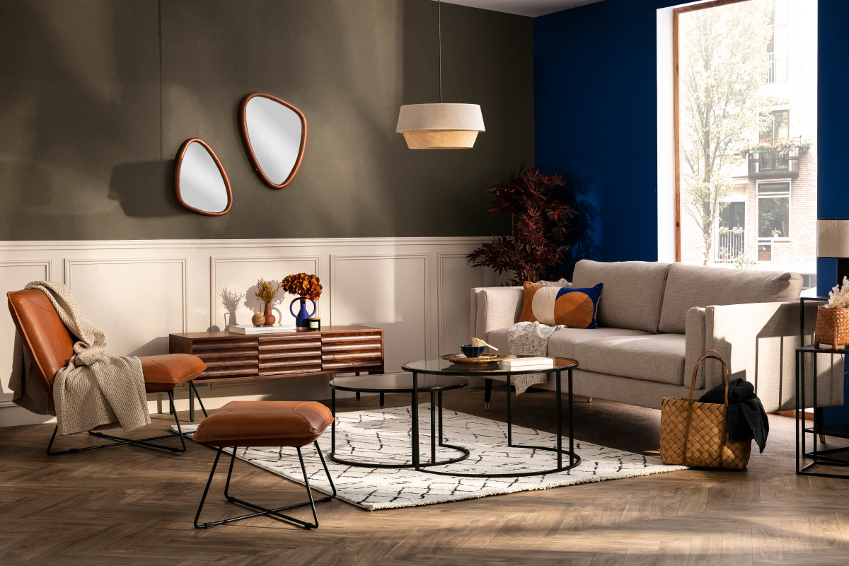 Tapis style berb�re noir et �cru 160 x 230 cm AURES