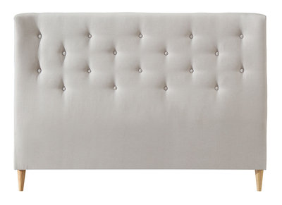 Tête de lit 160 capitonnée en tissu beige EROS - Tête de lit 160 capitonnée en tissu beige EROS