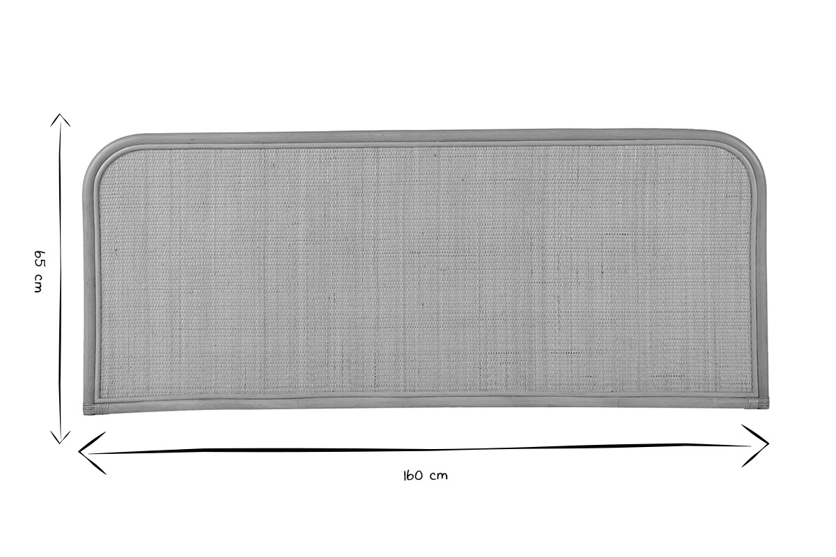 T�te de lit � suspendre en cannage et rotin L160 cm NUSA