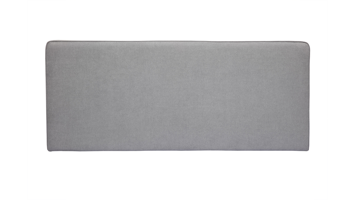 Tte de lit  suspendre en tissu effet velours gris L180 cm LILY