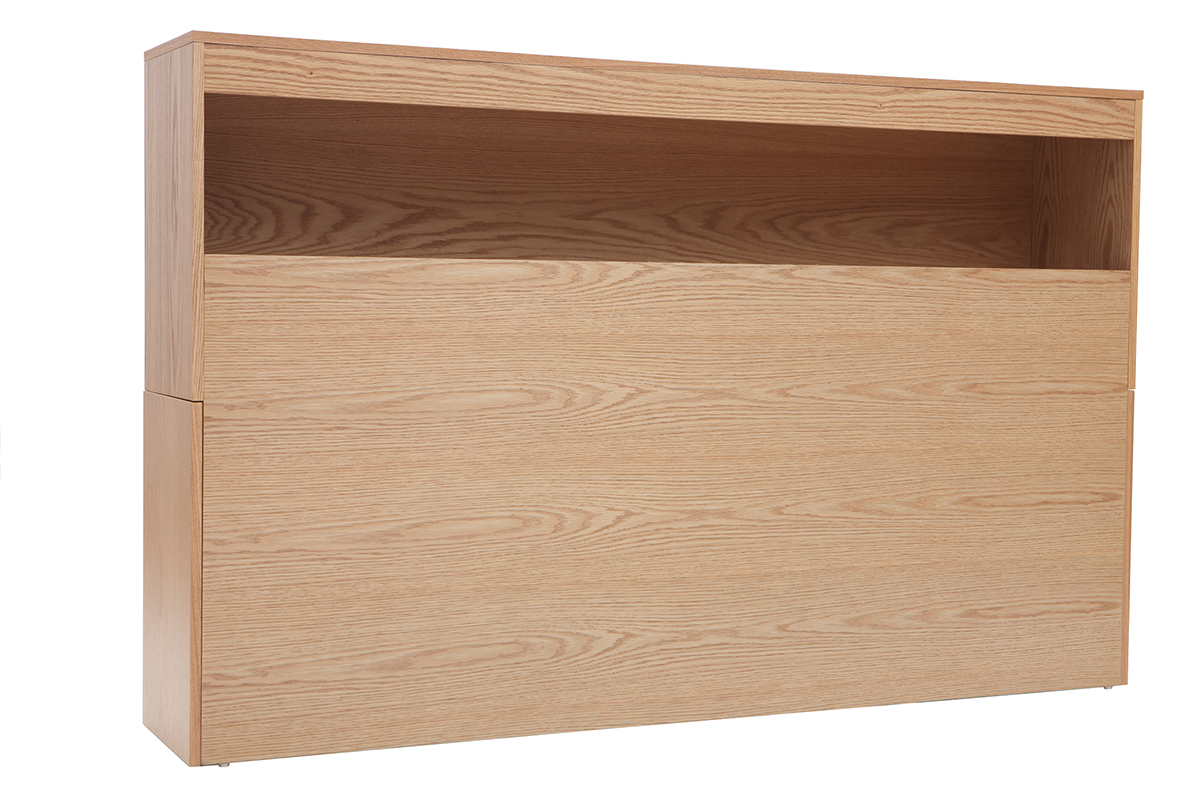 Tte de lit avec rangements bois clair 160 cm HYPNOS