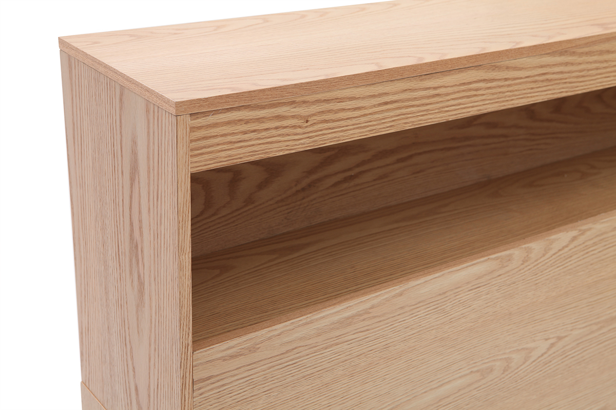 Tte de lit avec rangements bois clair 160 cm HYPNOS
