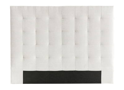 Tête de lit capitonnée en tissu beige clair naturel L160 cm HALCIONA