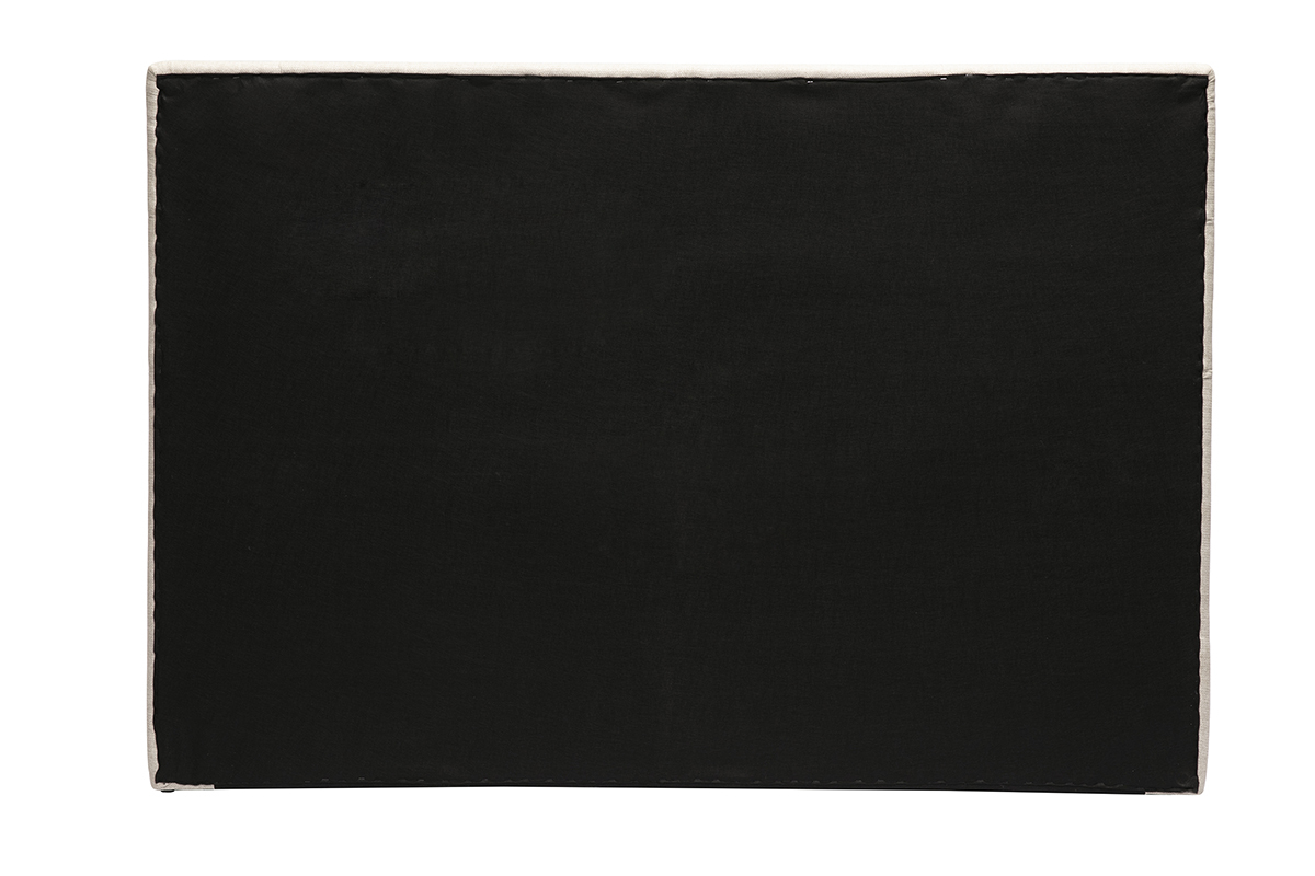 Tte de lit capitonne en tissu naturel L160 cm ENGUERRAND