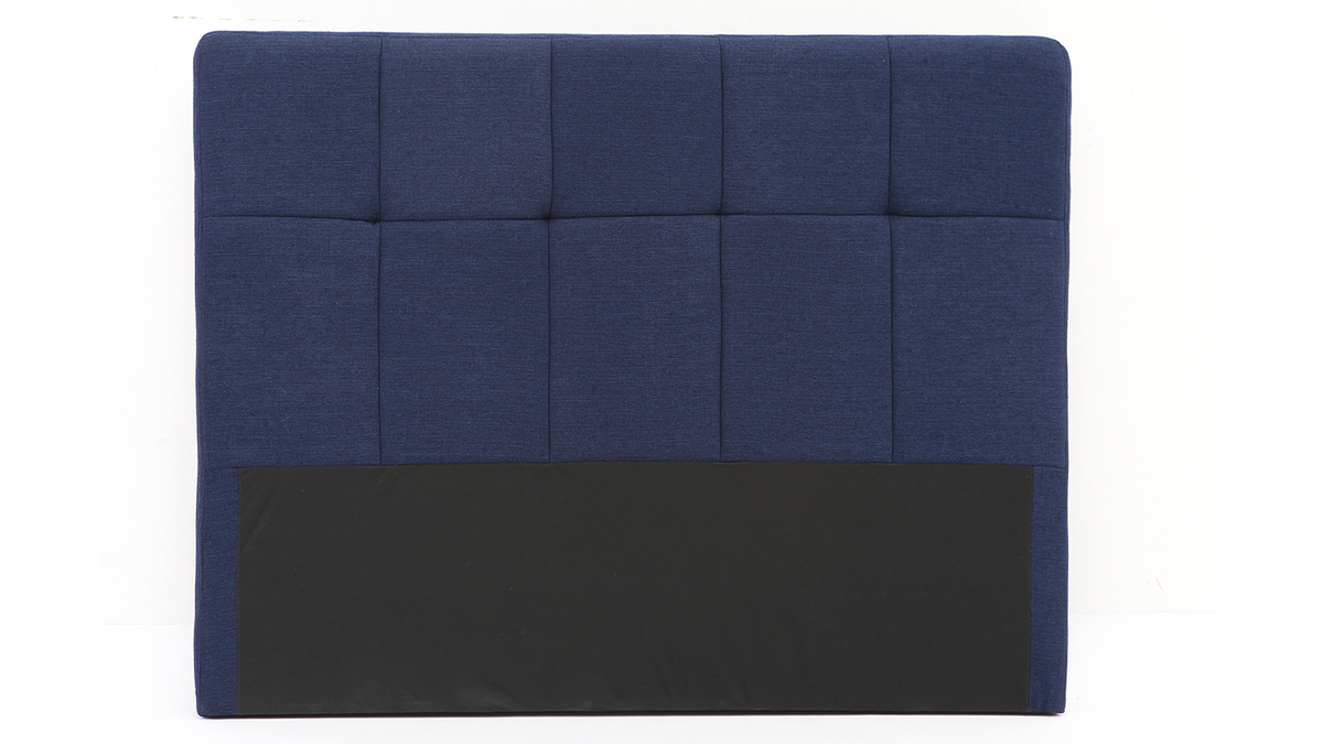 Tte de lit classique tissu bleu fonc 140 cm CLOVIS