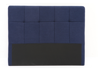 T&ecirc;te de lit classique tissu bleu fonc&eacute; 140cm CLOVIS