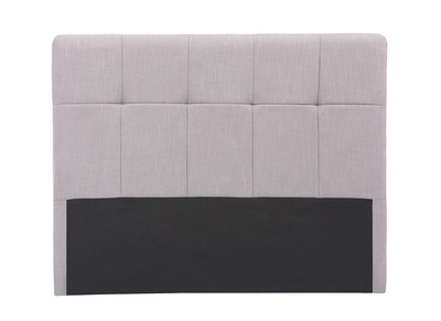 T&ecirc;te de lit classique tissu gris clair 140cm CLOVIS