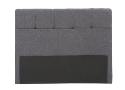 T&ecirc;te de lit classique tissu gris fonc&eacute; 140cm CLOVIS