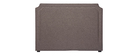 T&ecirc;te de lit clout&eacute;e en tissu gris fonc&eacute; L166 cm BARDOT