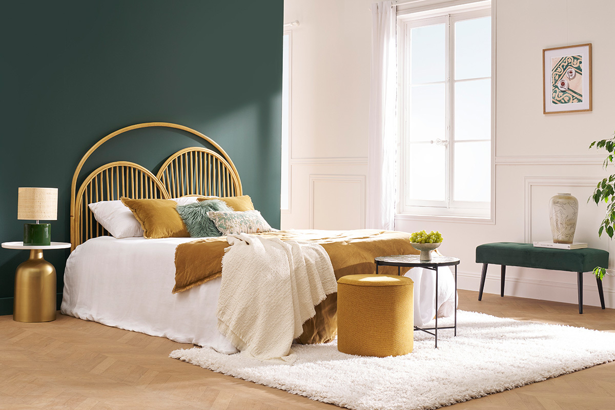 Tête de lit déco en rotin naturel L160 cm PAHOLA
