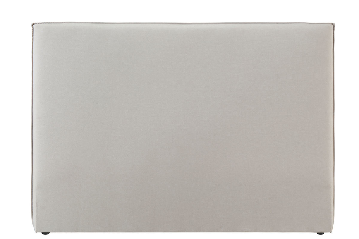Tte de lit design en tissu beige 176 cm ATHENA