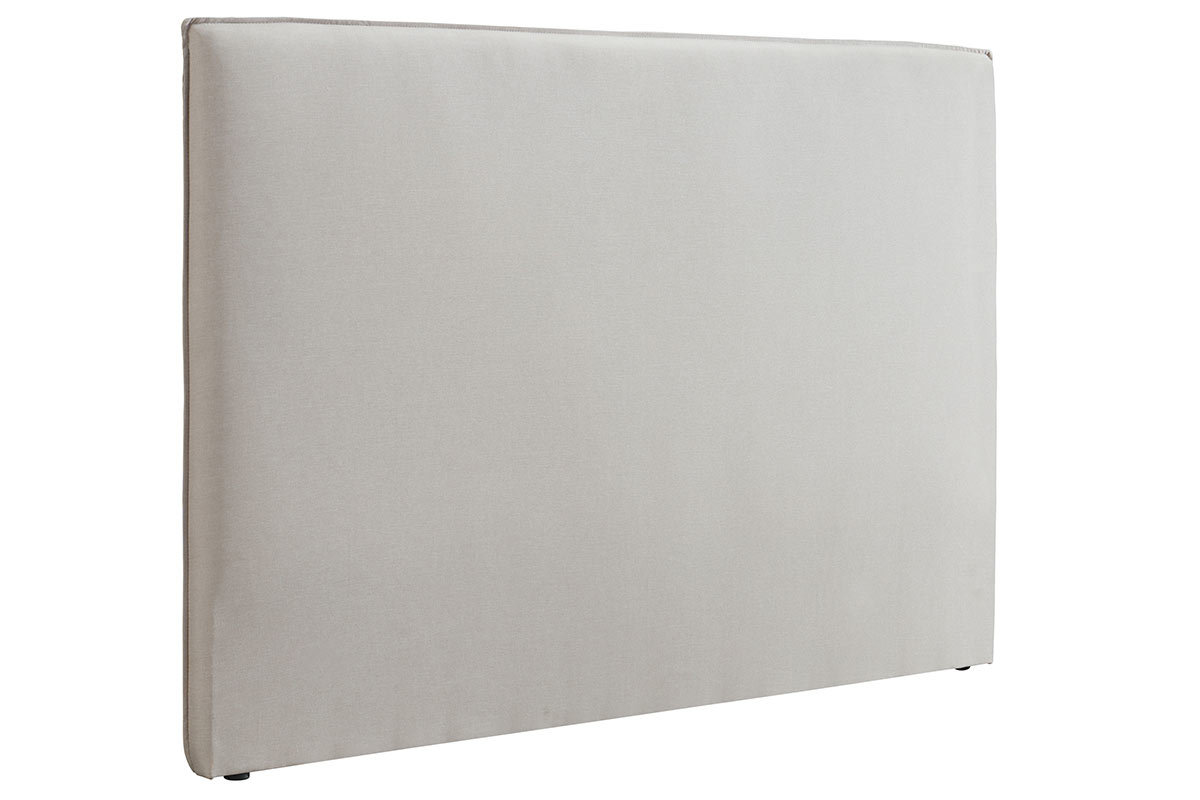 Tte de lit design en tissu beige 176 cm ATHENA