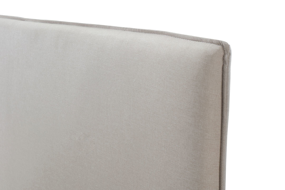 Tte de lit design en tissu beige 176 cm ATHENA