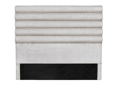 T&ecirc;te de lit design en tissu gris clair 160 cm HORIZON