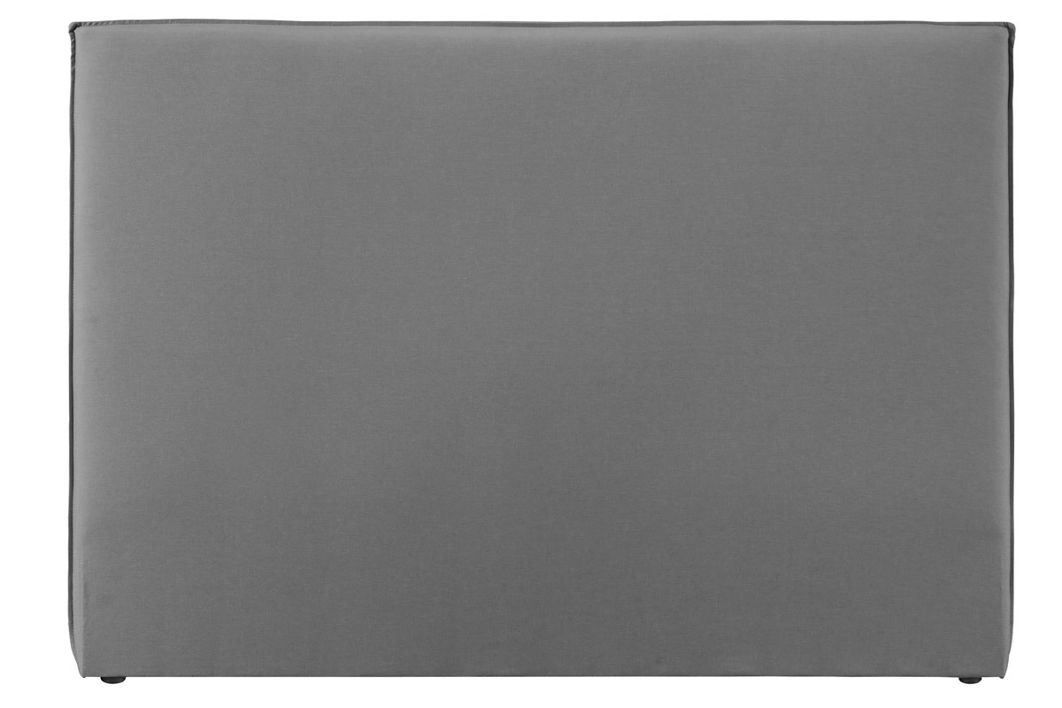 Tte de lit design en tissu gris clair 176 cm ATHENA