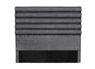 T&ecirc;te de lit design en tissu gris fonc&eacute; 140 cm HORIZON