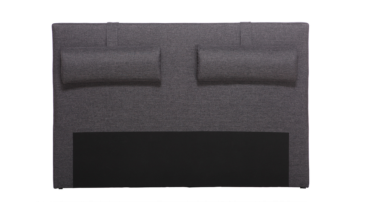 Tte de lit design gris fonc 150 cm LORRY