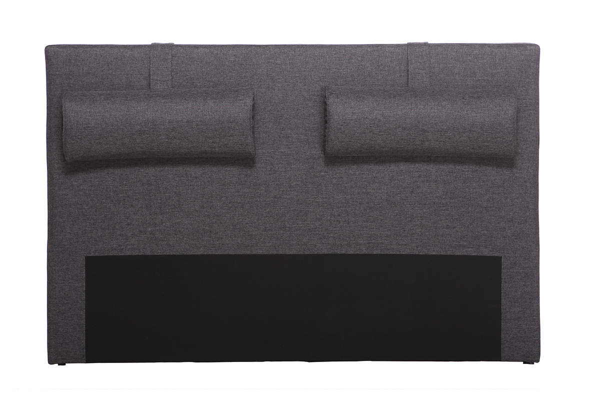 T�te de lit design gris fonc� 150 cm LORRY