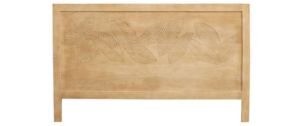 T�te de lit en manguier grav� L165 cm VIBES