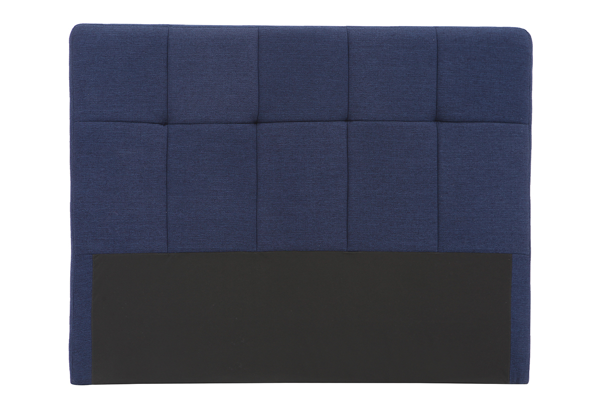 Tte de lit en tissu bleu fonc L160 cm CLOVIS