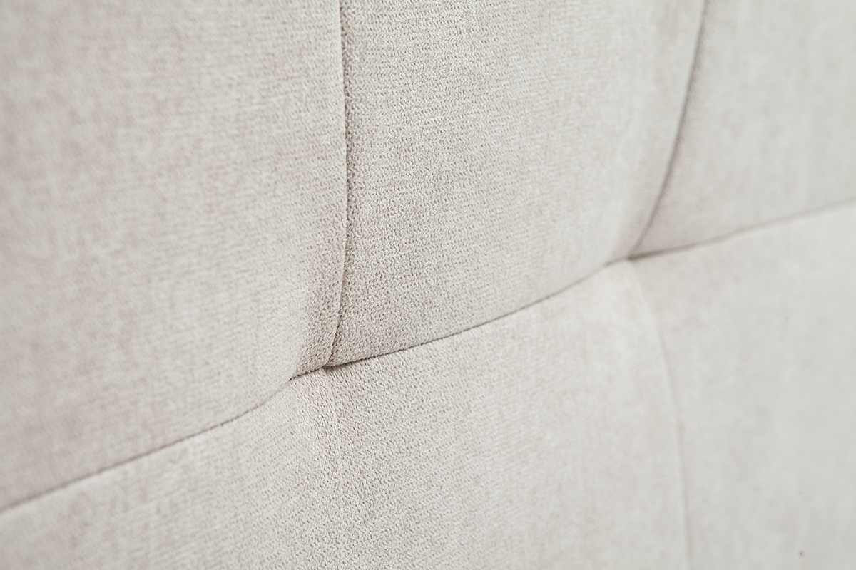 T�te de lit en tissu effet velours gr�ge L170 cm SUKA