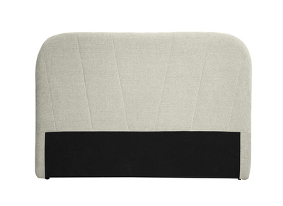 T&ecirc;te de lit en tissu effet velours textur&eacute; beige L169 cm ALANIS