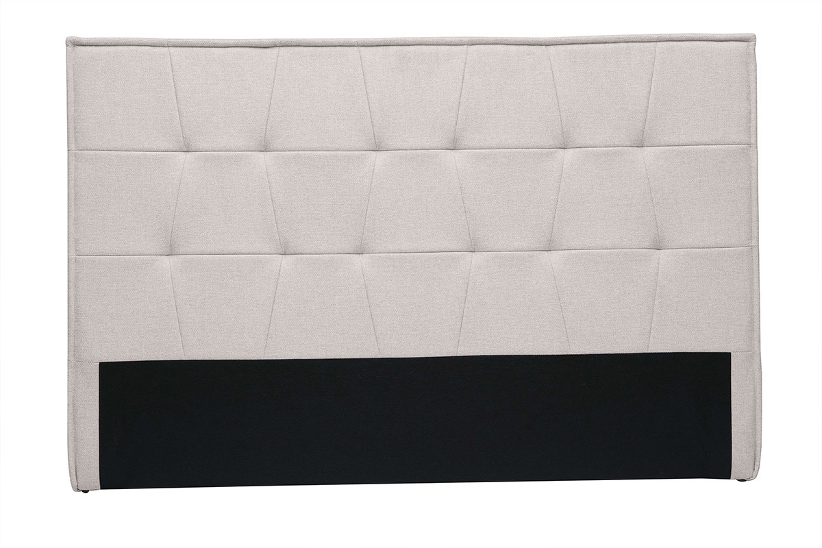 Tte de lit en tissu effet velours textur beige L170 cm SUKA