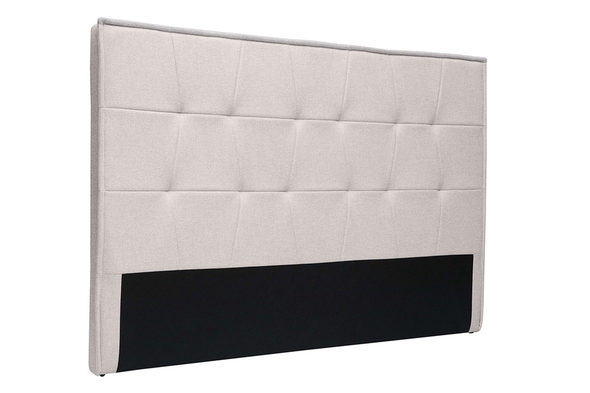 Tte de lit en tissu effet velours textur beige L170 cm SUKA