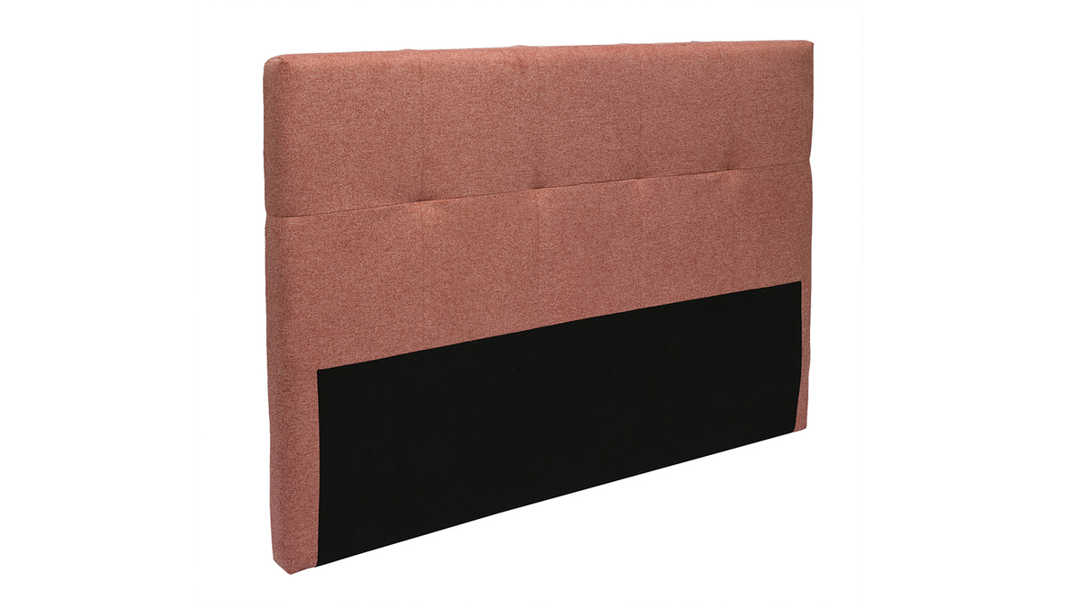 Tte de lit en tissu effet velours textur terracotta L160 cm CLOVIS