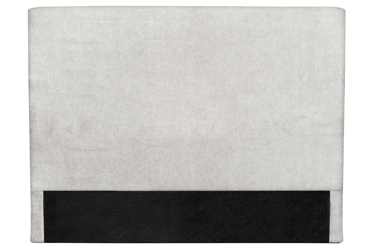 T�te de lit en tissu gris clair 140 cm ZORYA