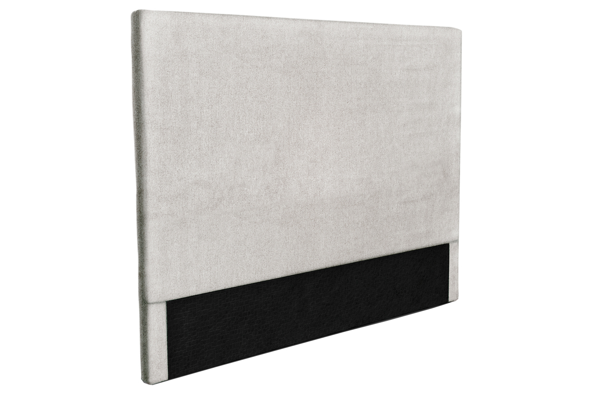 T�te de lit en tissu gris clair 140 cm ZORYA
