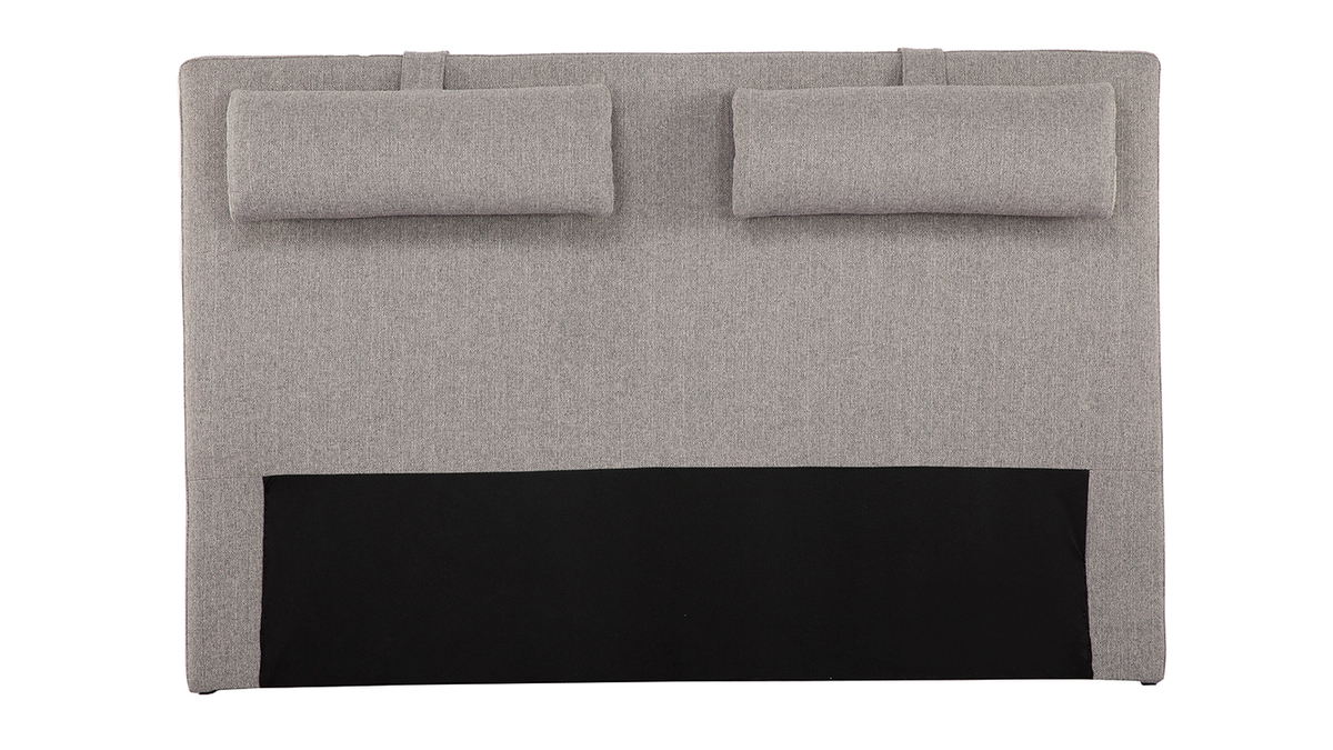 Tte de lit en tissu gris clair L170 cm LORRY